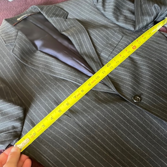 J.CREW Legacy 3 Piece Suit Pinstripes Charcoal Wool 40S - Picture 13 of 16